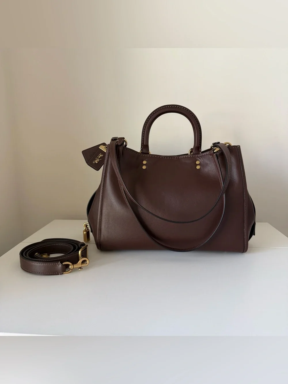 Coach Rogue 31 Leather Satchel in Maple - Picture 2 of 9